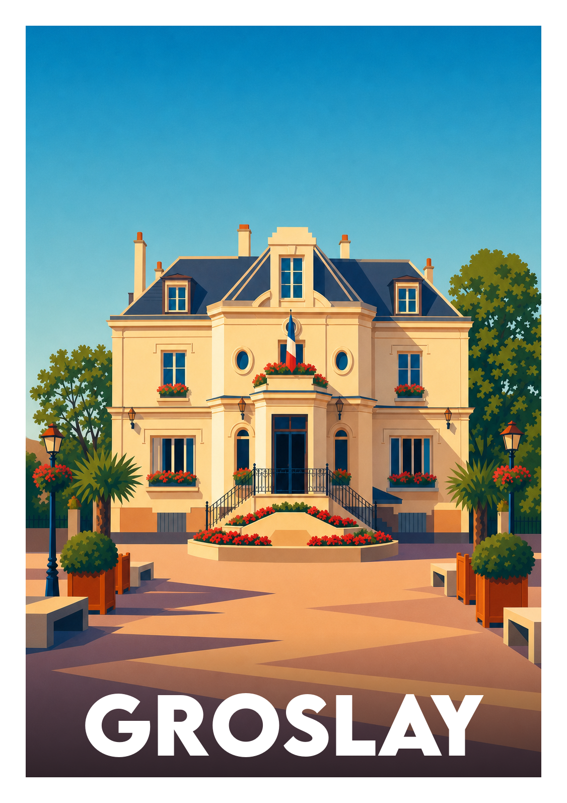 Affiche souvenir de Groslay – image brute sans cadre