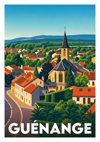 Affiche souvenir de Guénange – image brute sans cadre