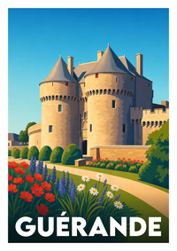 Affiche souvenir de Guérande – image brute sans cadre