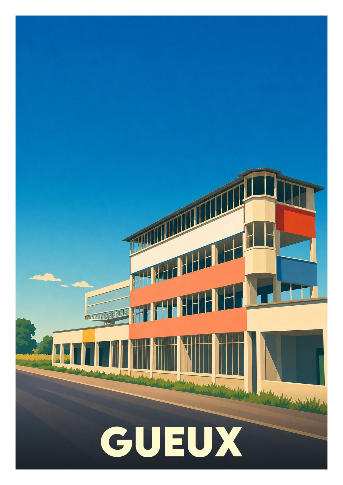 Affiche souvenir de Gueux – image brute sans cadre