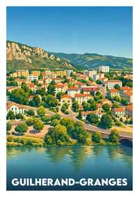 Affiche souvenir de Guilherand-Granges – image brute sans cadre