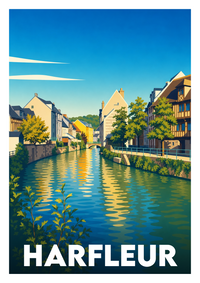 Affiche souvenir de Harfleur – image brute sans cadre