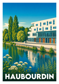 Affiche souvenir de Haubourdin – image brute sans cadre