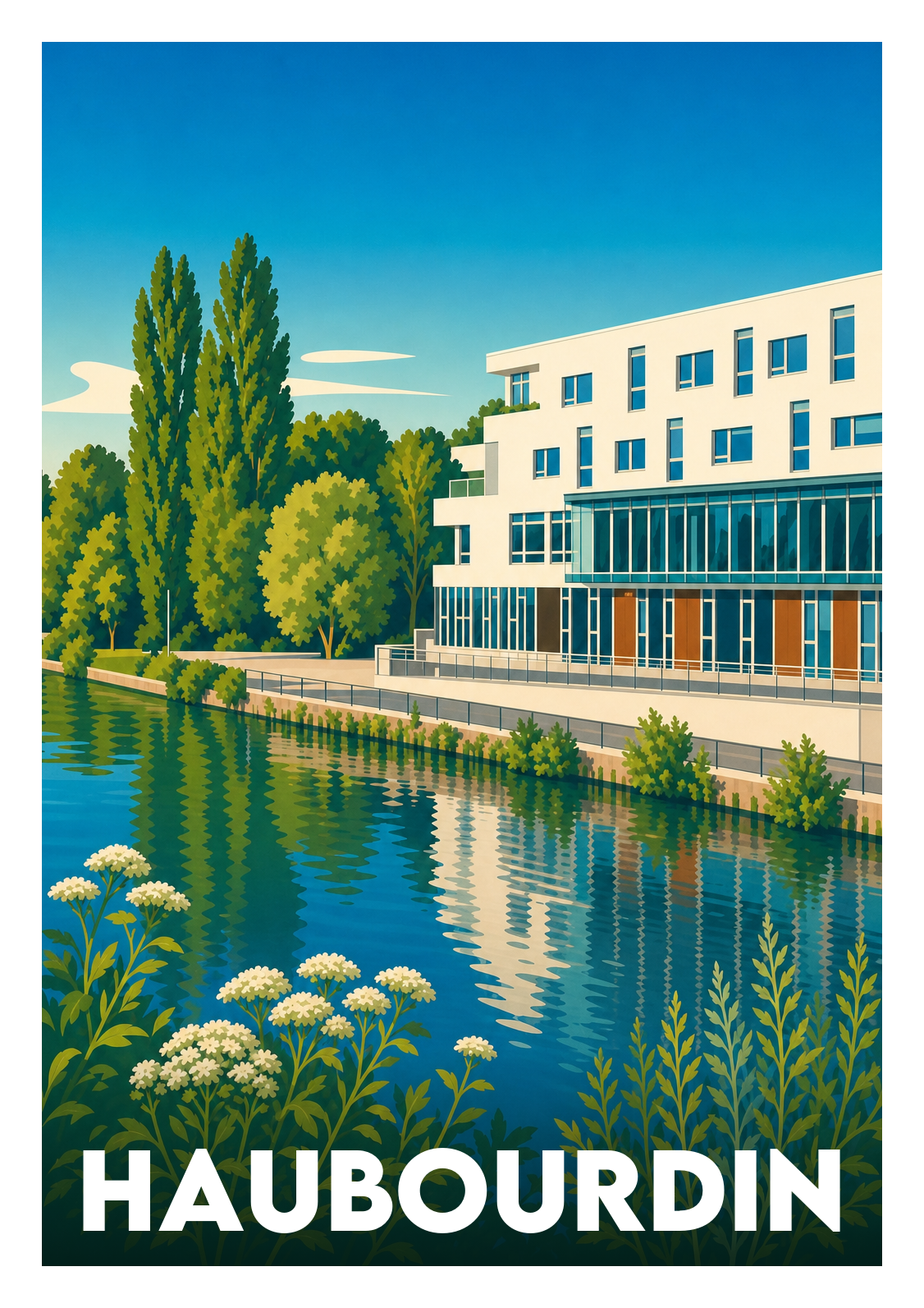 Affiche souvenir de Haubourdin – image brute sans cadre