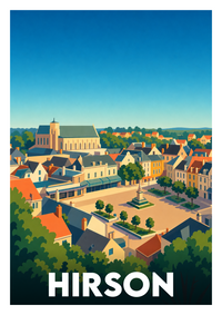 Affiche souvenir de Hirson – image brute sans cadre