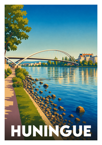 Affiche souvenir de Huningue – image brute sans cadre
