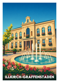 Affiche souvenir de Illkirch-Graffenstaden – image brute sans cadre