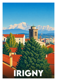 Affiche souvenir de Irigny – image brute sans cadre