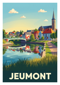 Affiche souvenir de Jeumont – image brute sans cadre