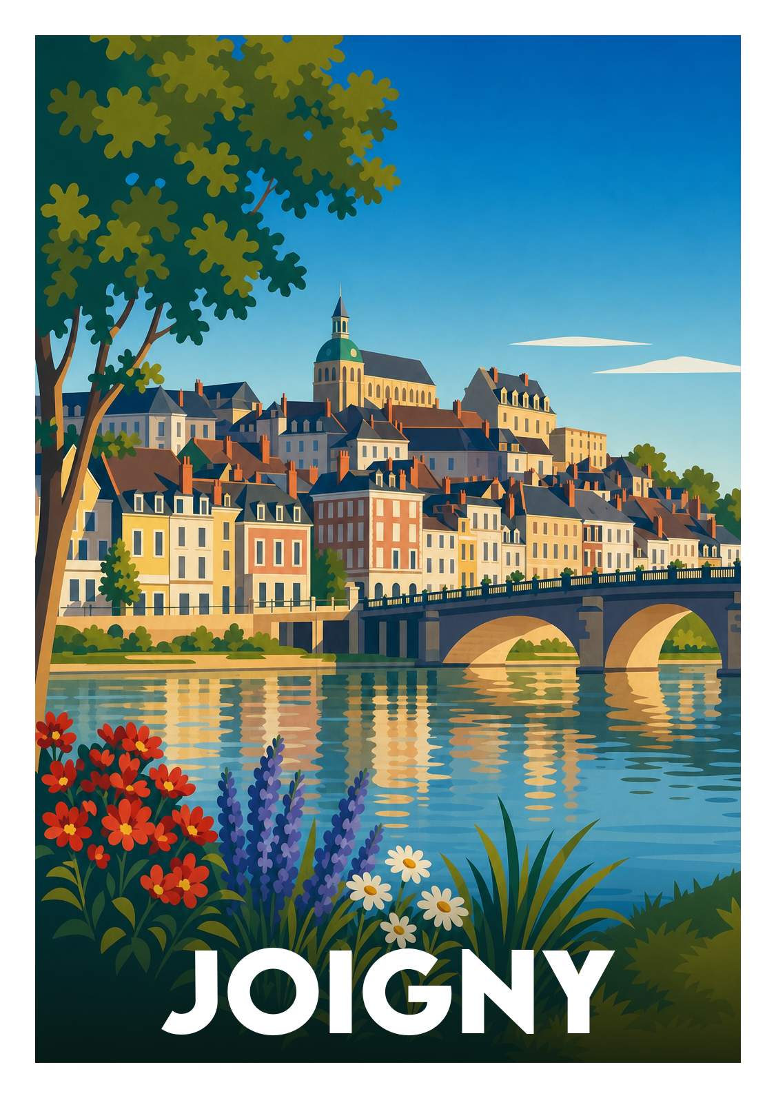 Affiche souvenir de Joigny – image brute sans cadre