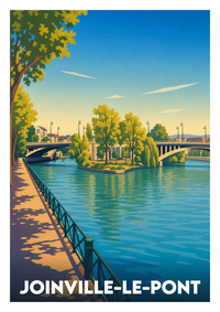Affiche souvenir de Joinville-le-Pont – image brute sans cadre
