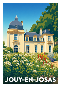 Affiche souvenir de Jouy-en-Josas – image brute sans cadre