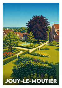 Affiche souvenir de Jouy-le-Moutier – image brute sans cadre