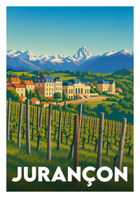 Affiche souvenir de Jurançon – image brute sans cadre