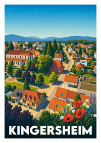 Affiche souvenir de Kingersheim – image brute sans cadre