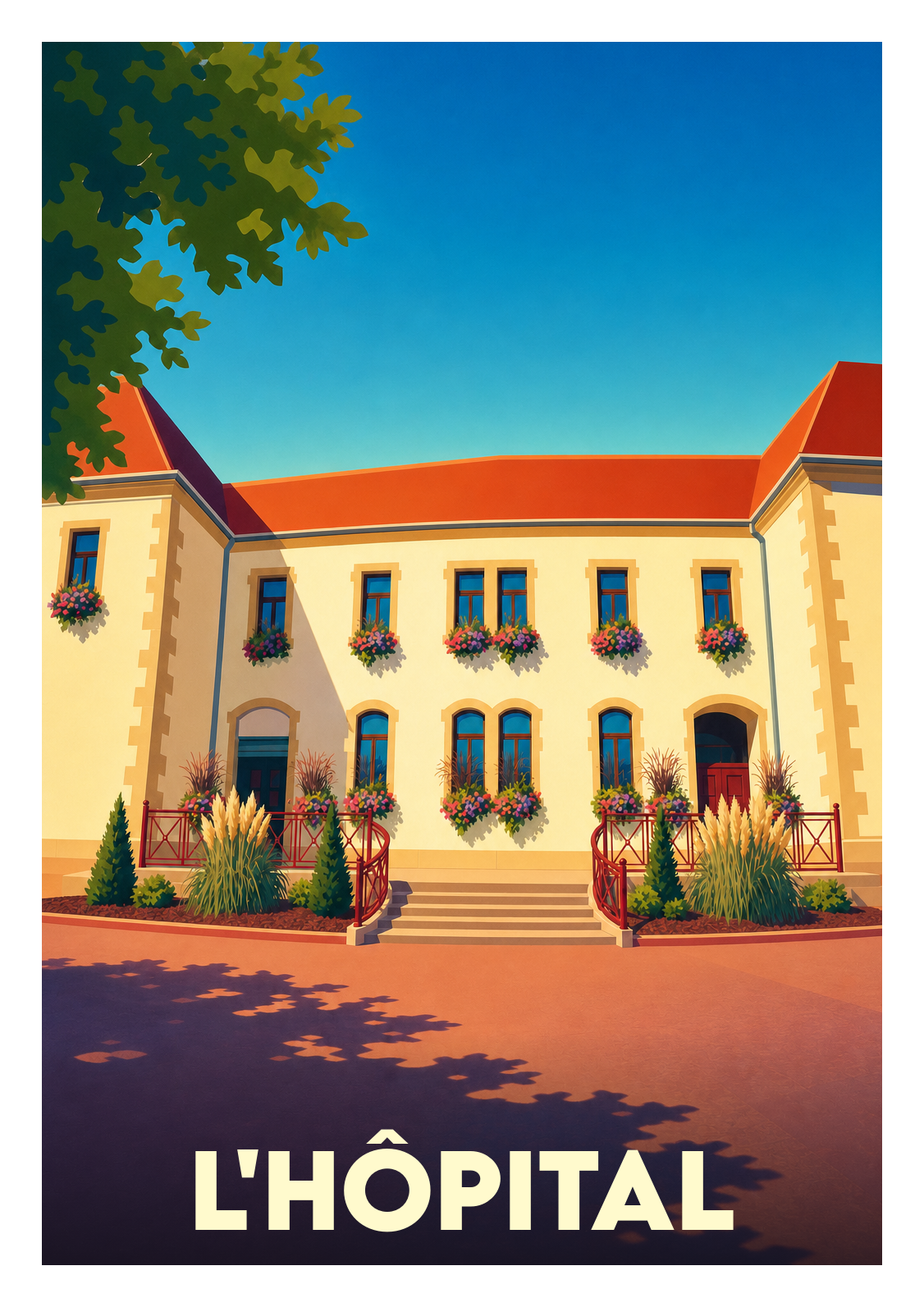 Affiche souvenir de L'Hôpital – image brute sans cadre