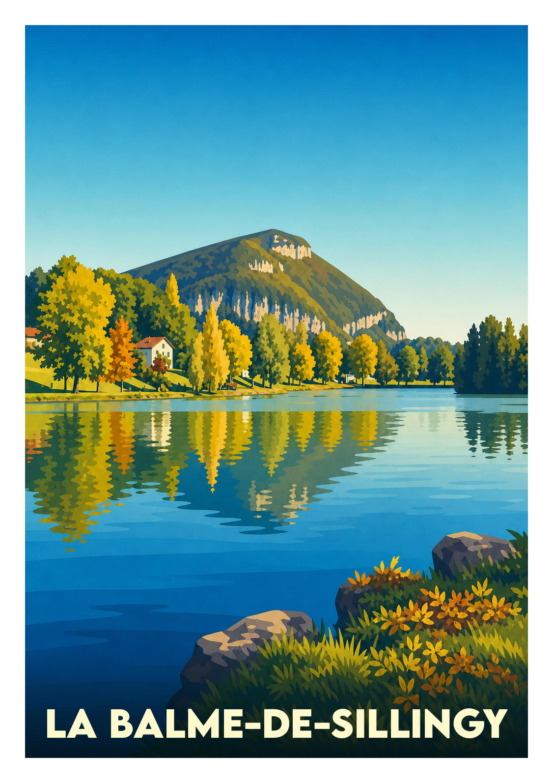 Affiche souvenir de La Balme-de-Sillingy – image brute sans cadre