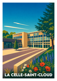 Affiche souvenir de La Celle-Saint-Cloud – image brute sans cadre