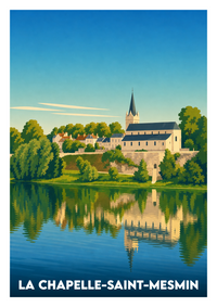 Affiche souvenir de La Chapelle-Saint-Mesmin – image brute sans cadre