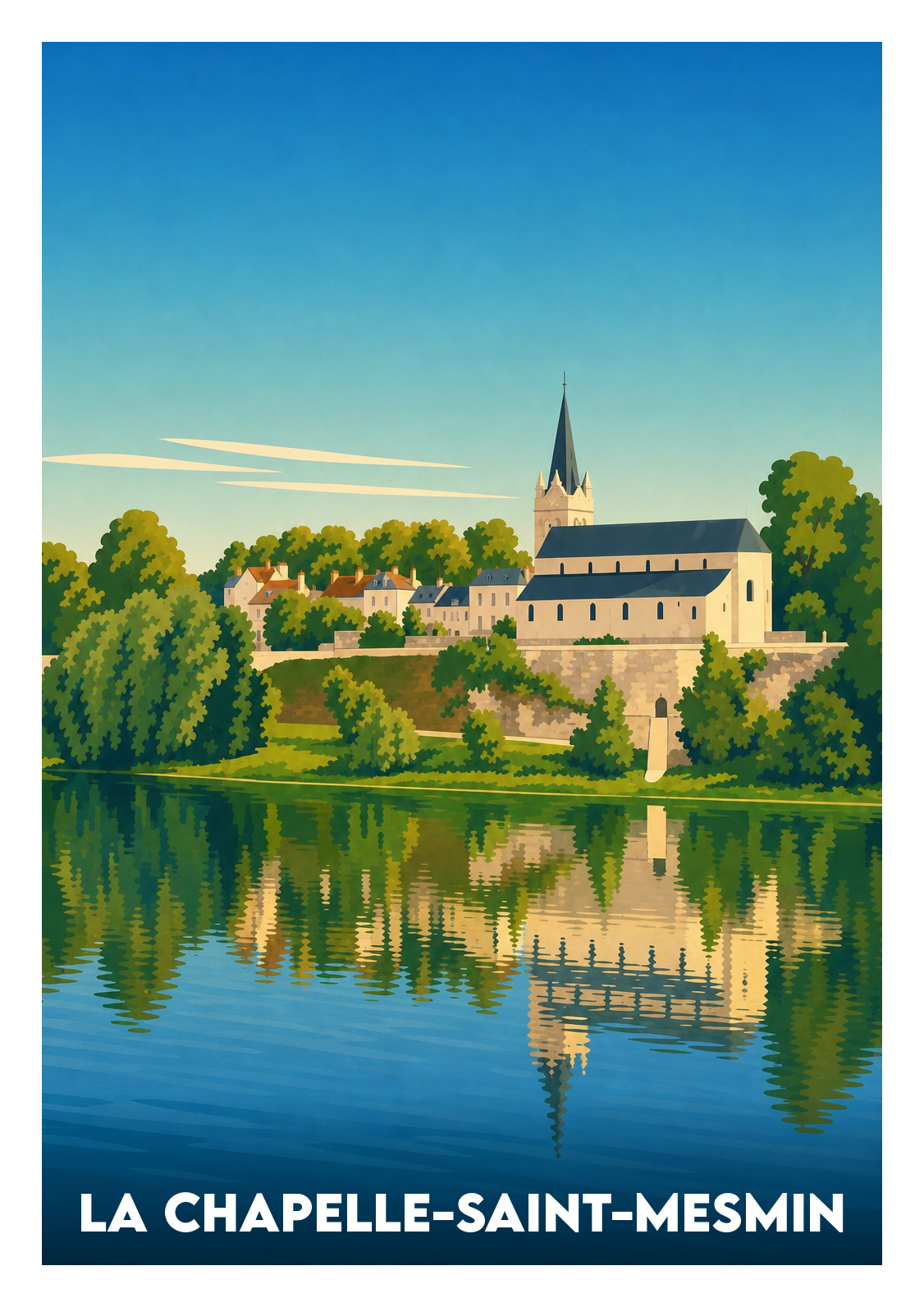 Affiche souvenir de La Chapelle-Saint-Mesmin – image brute sans cadre