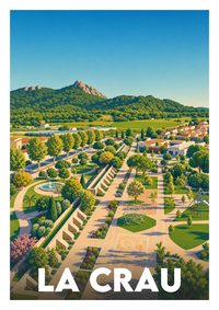 Affiche souvenir de La Crau – image brute sans cadre