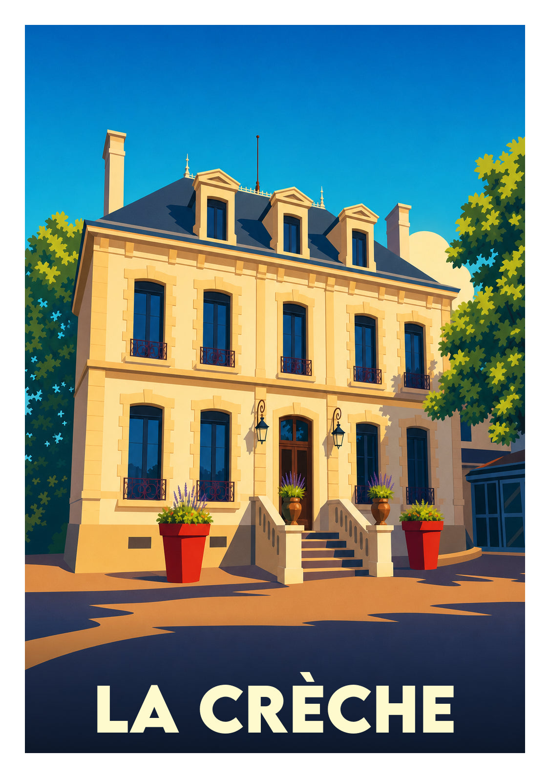 Affiche souvenir de La Crèche – image brute sans cadre