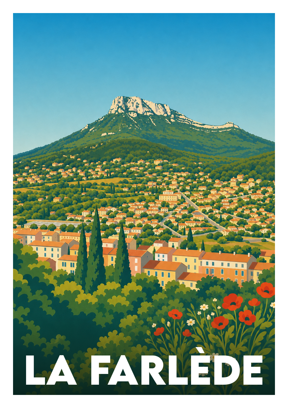 Affiche souvenir de La Farlède – image brute sans cadre