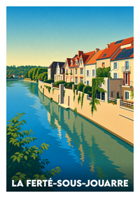 Affiche souvenir de La Ferté-sous-Jouarre – image brute sans cadre