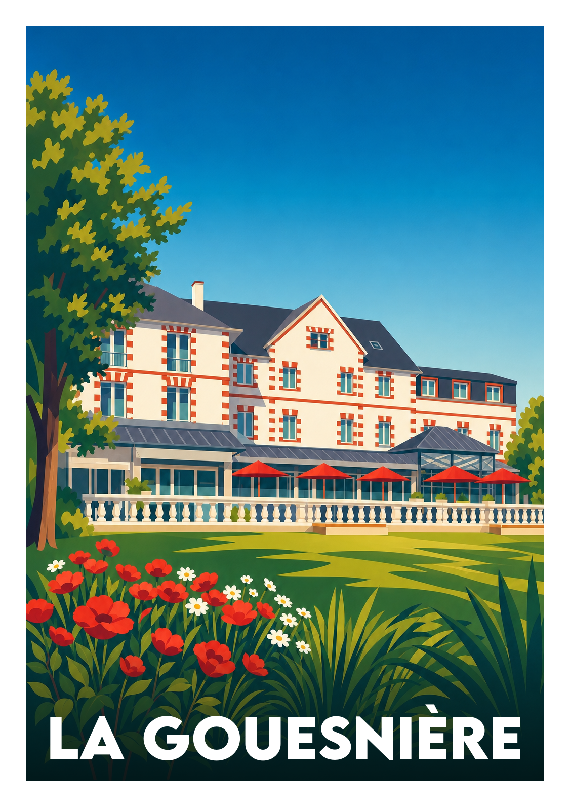 Affiche souvenir de La Gouesnière – image brute sans cadre