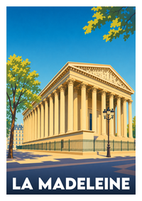 Affiche souvenir de La Madeleine – image brute sans cadre