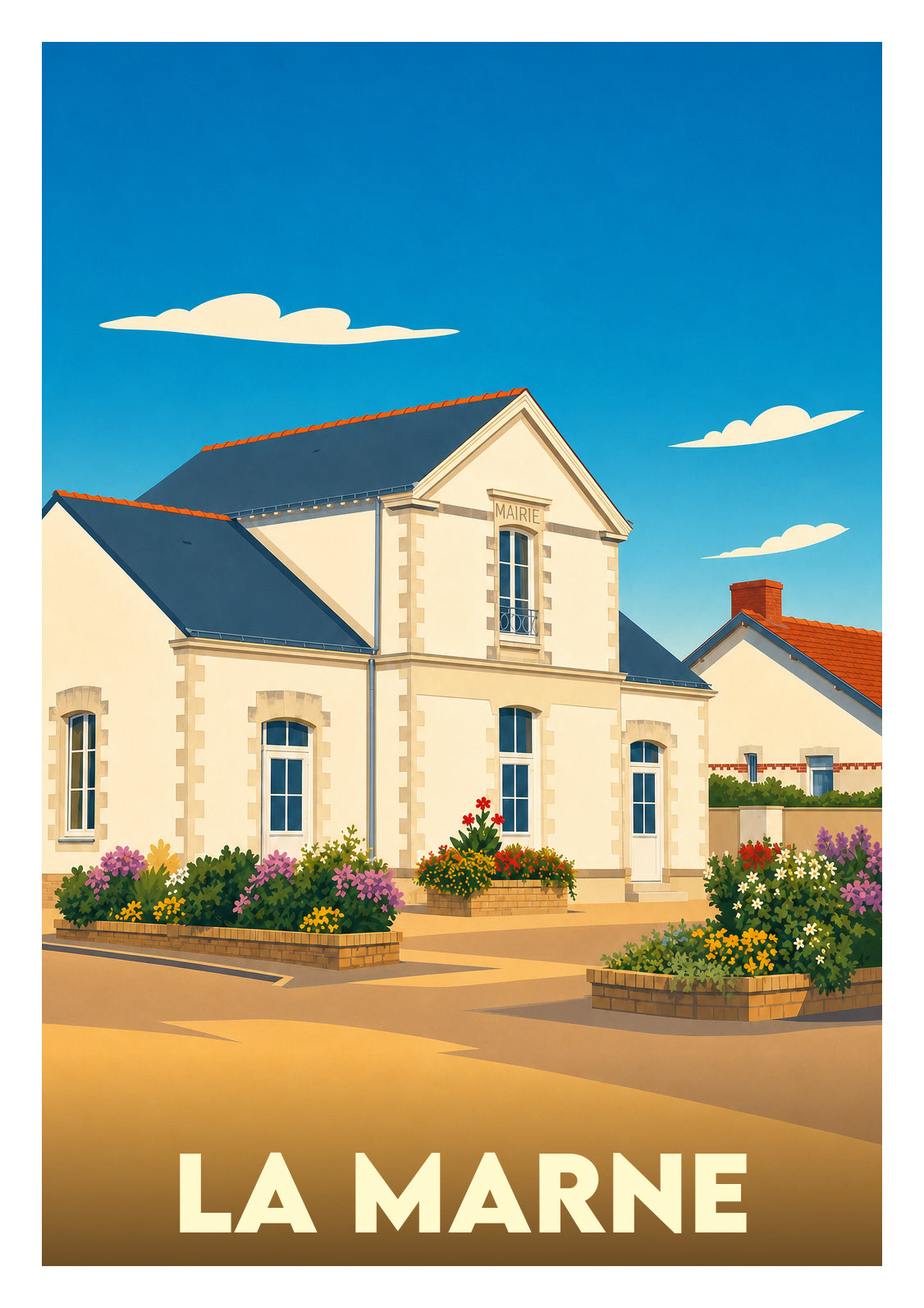 Affiche souvenir de La Marne – image brute sans cadre