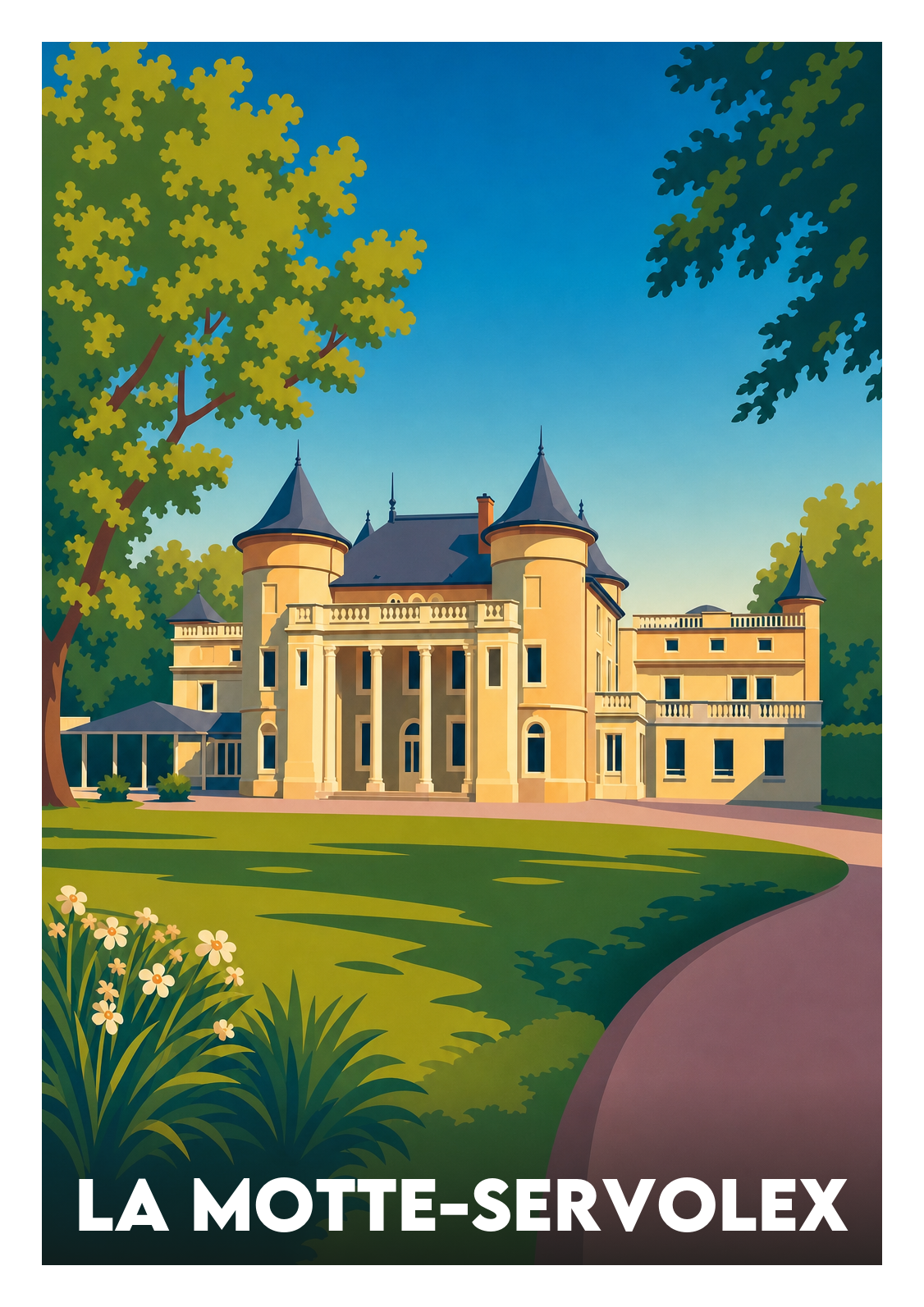 Affiche souvenir de La Motte-Servolex – image brute sans cadre