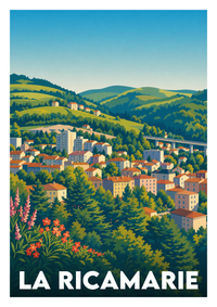 Affiche souvenir de La Ricamarie – image brute sans cadre