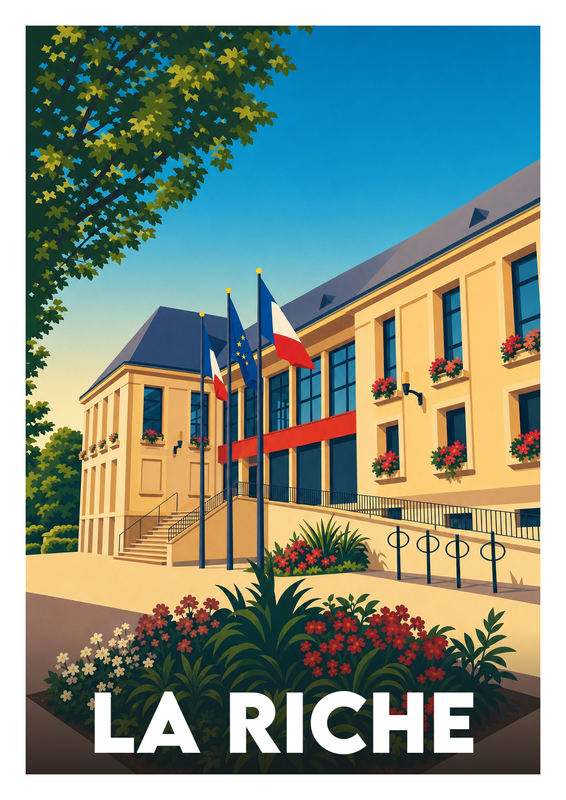 Affiche souvenir de La Riche – image brute sans cadre