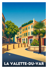 Affiche souvenir de La Valette-du-Var – image brute sans cadre