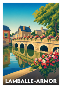 Affiche souvenir de Lamballe-Armor – image brute sans cadre