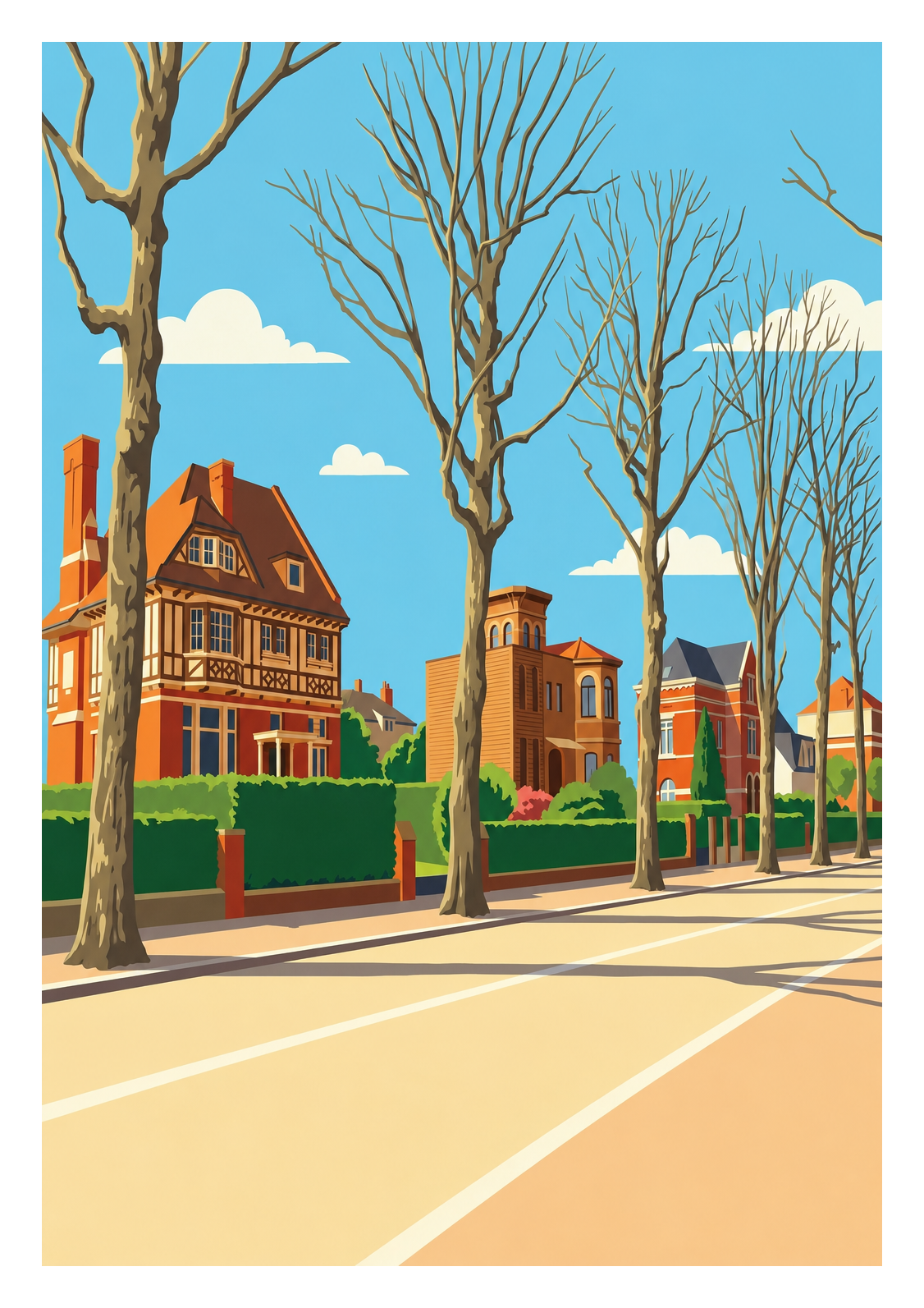 Affiche souvenir de Lambersart – image brute sans cadre