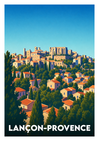 Affiche souvenir de Lançon-Provence – image brute sans cadre