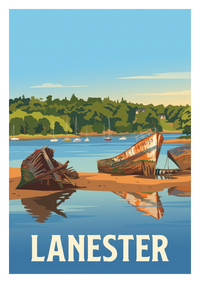 Affiche souvenir de Lanester – image brute sans cadre