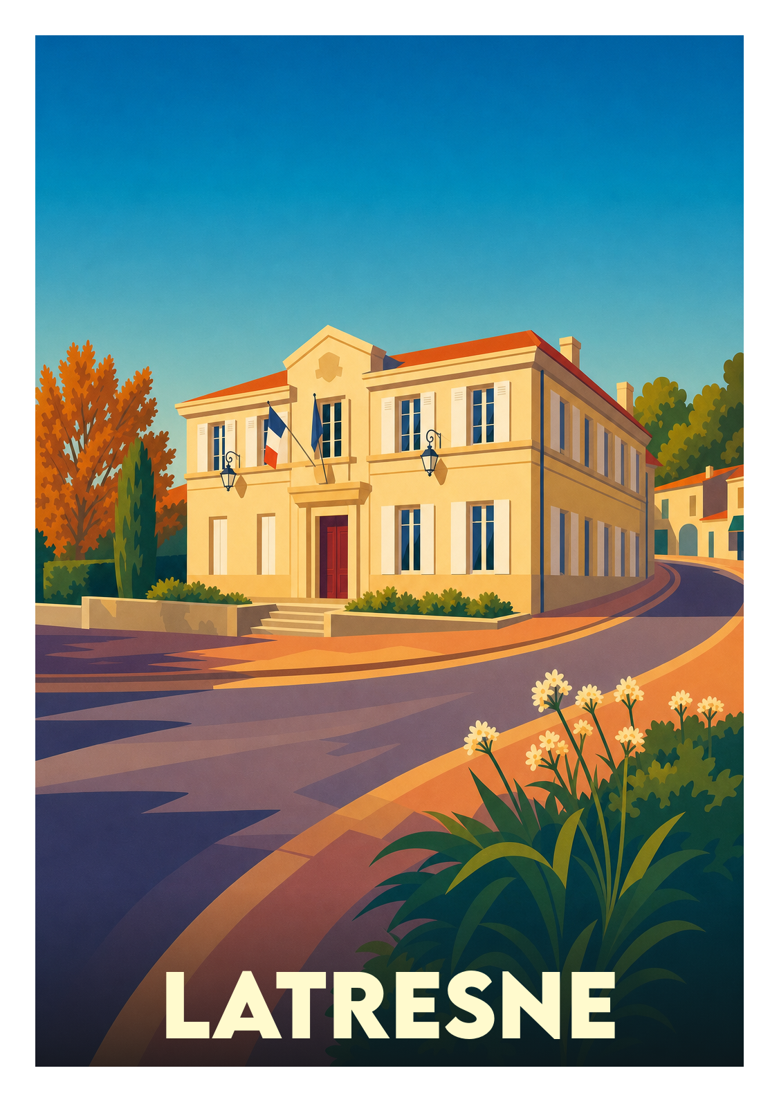 Affiche souvenir de Latresne – image brute sans cadre