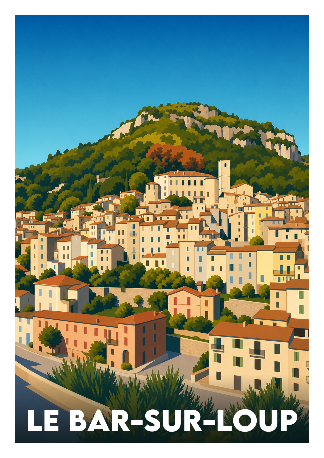 Affiche souvenir de Le Bar-sur-Loup – image brute sans cadre