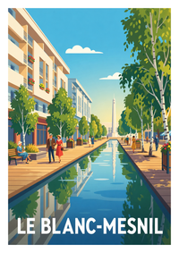 Affiche souvenir de Le Blanc-Mesnil – image brute sans cadre