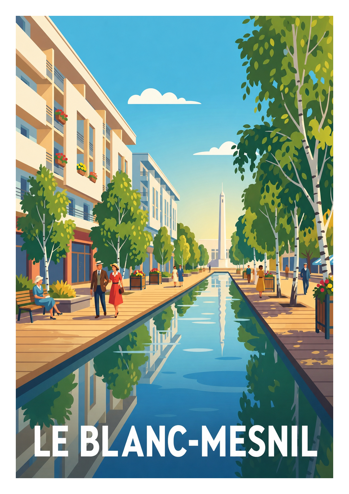 Affiche souvenir de Le Blanc-Mesnil – image brute sans cadre