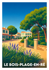 Affiche souvenir de Le Bois-Plage-en-Ré – image brute sans cadre