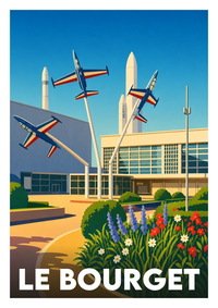 Affiche souvenir de Le Bourget – image brute sans cadre