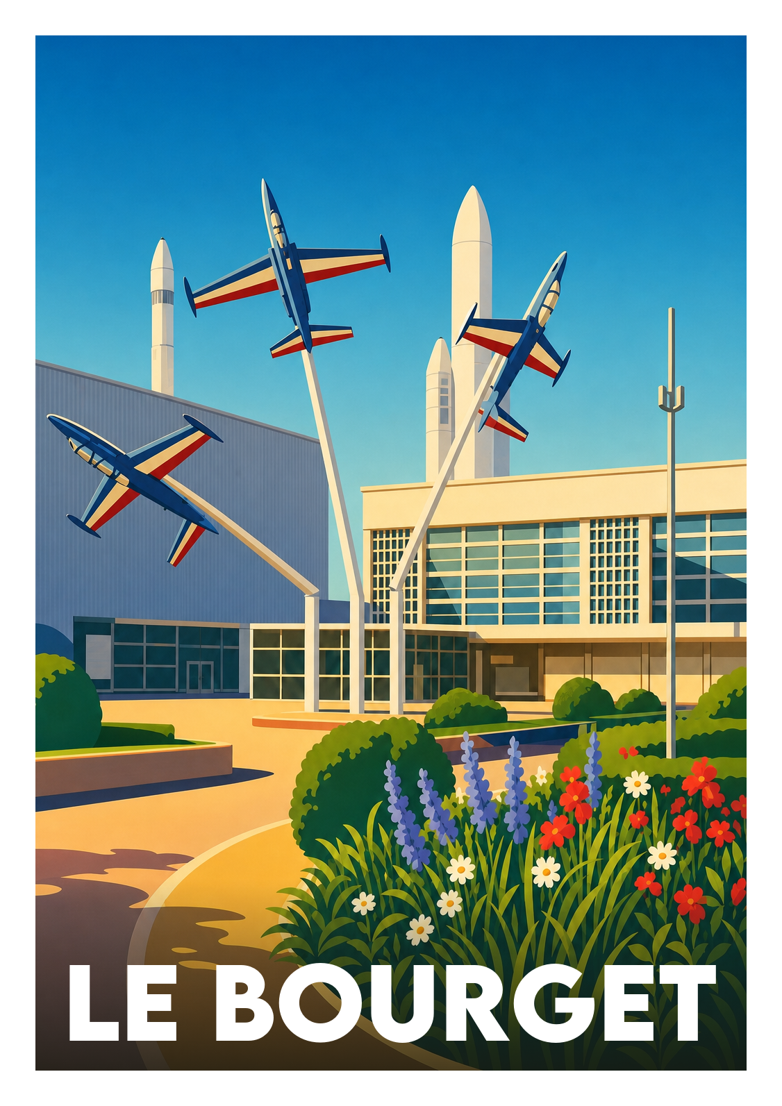 Affiche souvenir de Le Bourget – image brute sans cadre