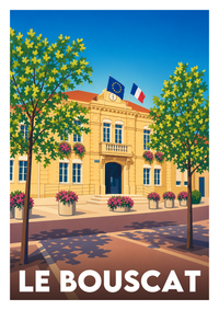 Affiche souvenir de Le Bouscat – image brute sans cadre