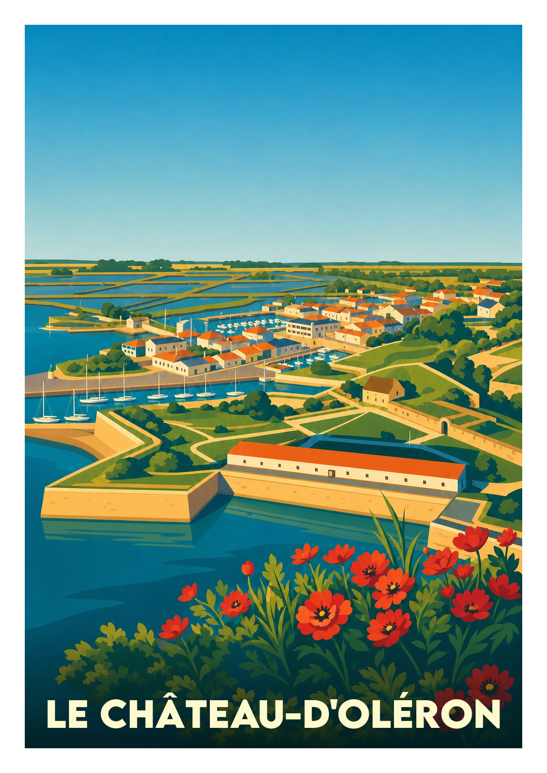 Affiche souvenir de Le Château-d'Oléron – image brute sans cadre