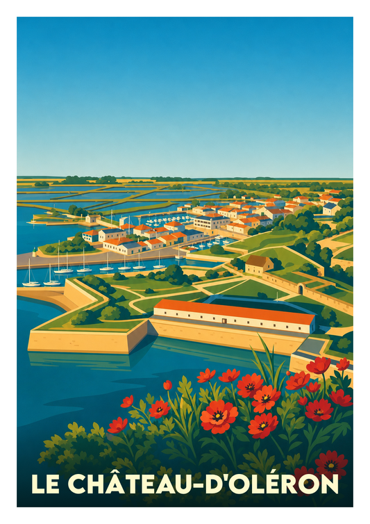Affiche souvenir de Le Château-d'Oléron – image brute sans cadre