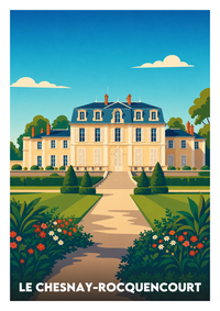 Affiche souvenir de Le Chesnay-Rocquencourt – image brute sans cadre